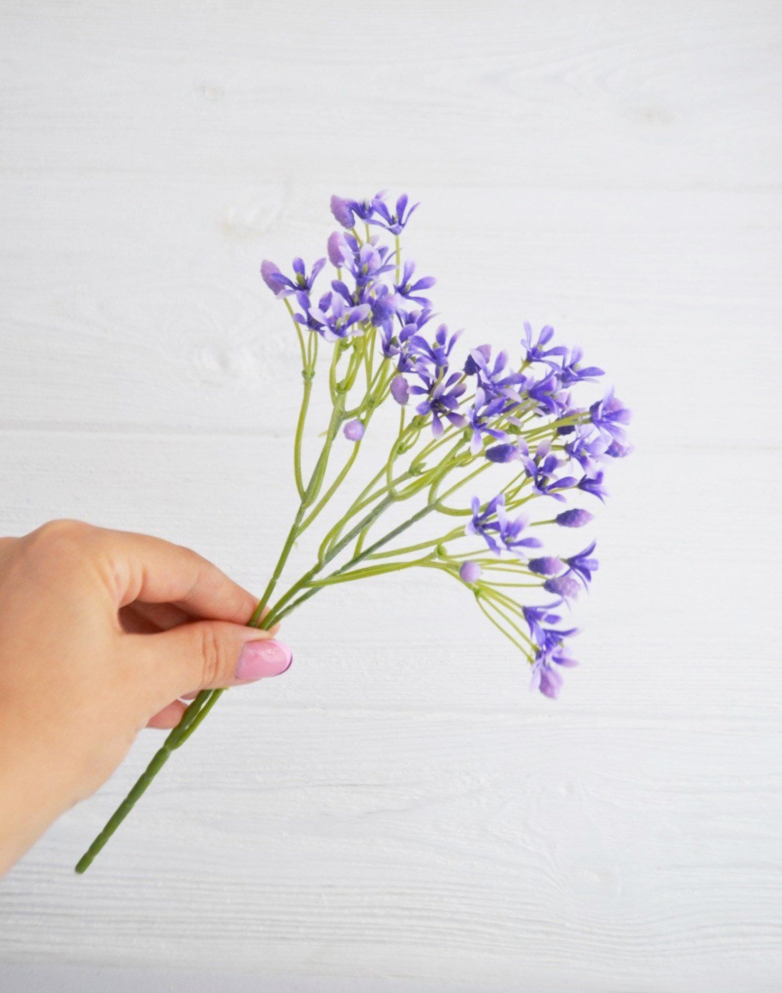 Purple Artificial Flowers Flower Filler Tiny Flowers Bouquet Etsy UK