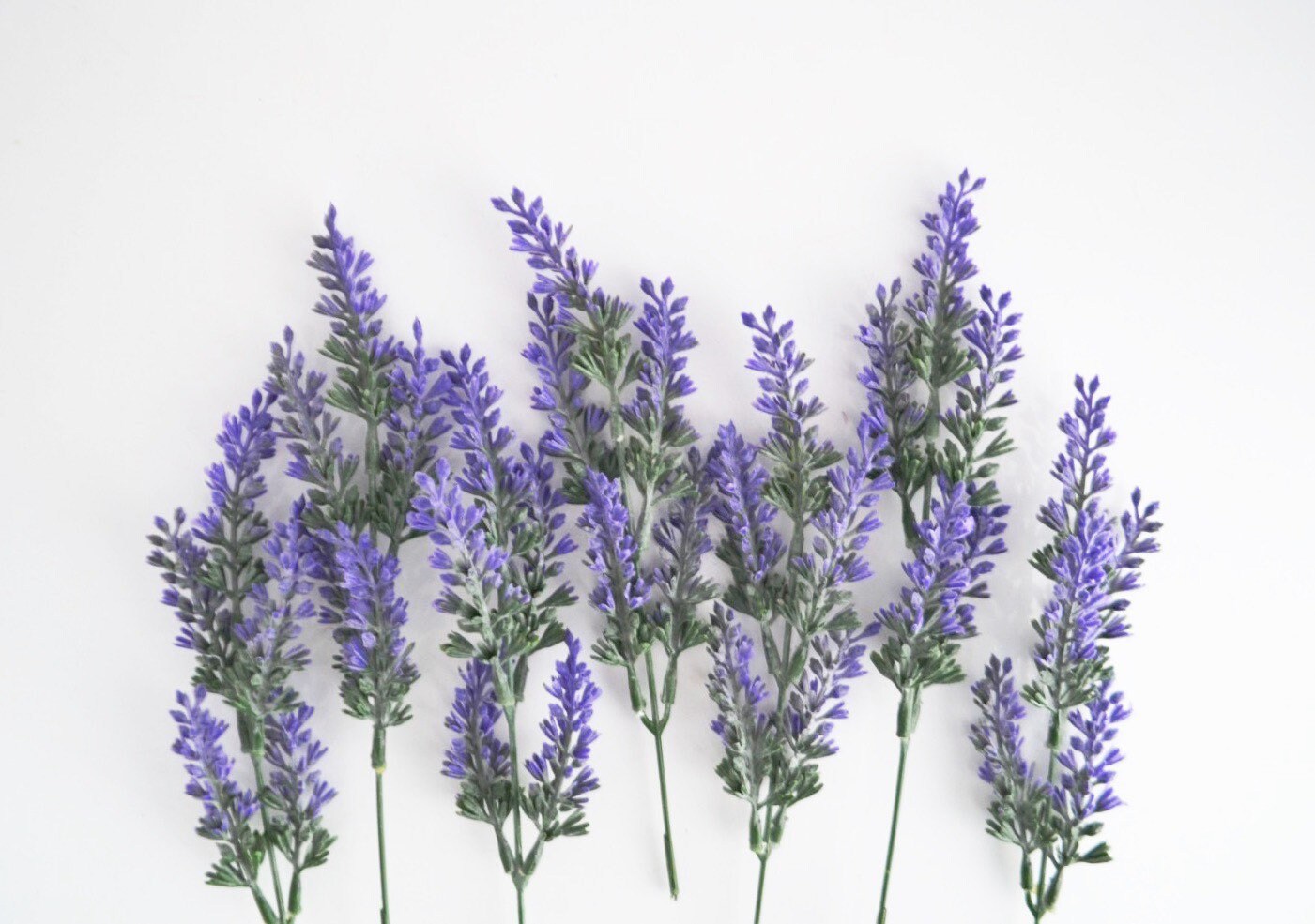 Artificial Lavender stems 7 pieces Purple Lavender Fake Etsy