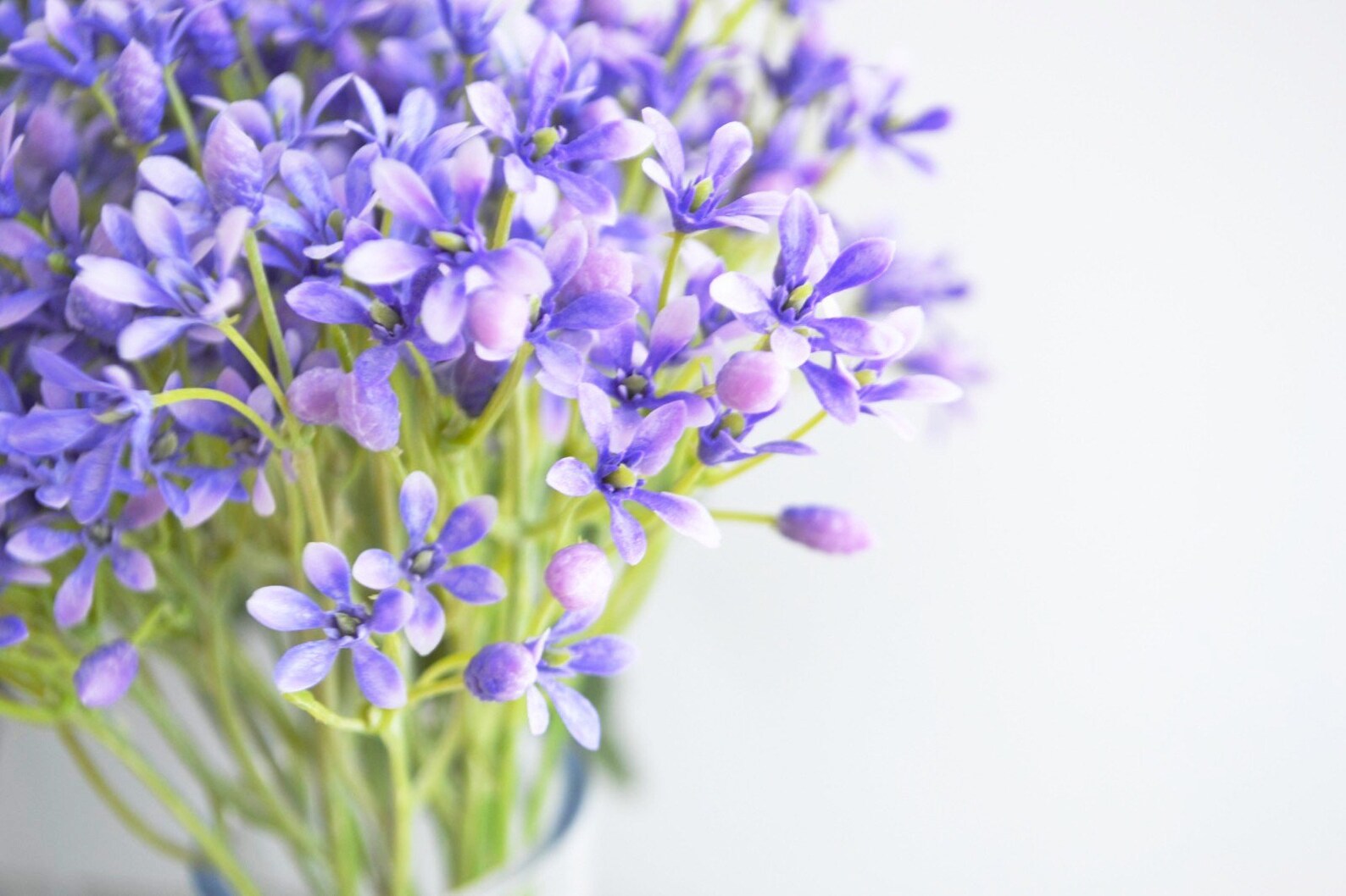 Purple Artificial Flowers Flower Filler Tiny Flowers Bouquet Etsy