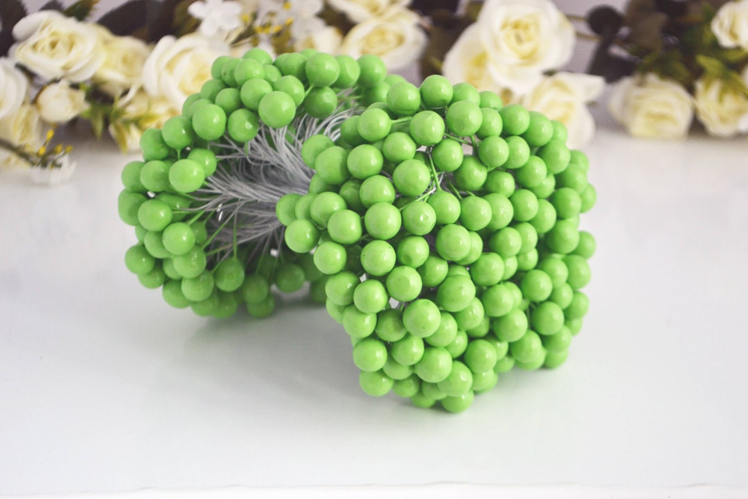 Green Mint Artificial Berries Fake Berry Faux Fruit Spring Etsy