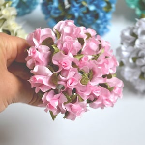 20 Pieces Mini Artificial Flowers Tiny Flowers Doll Roses Silk Flowers ...