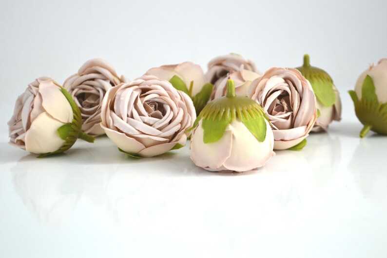 Small Fake Flowers Fake Roses Beige Silk Flowers Flower Heads Etsy