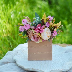 Pocket boutonniere Beige mauve peach pink flower accessories Boutonniere flower Buttonhole Groom Groomsmen Prom flowers