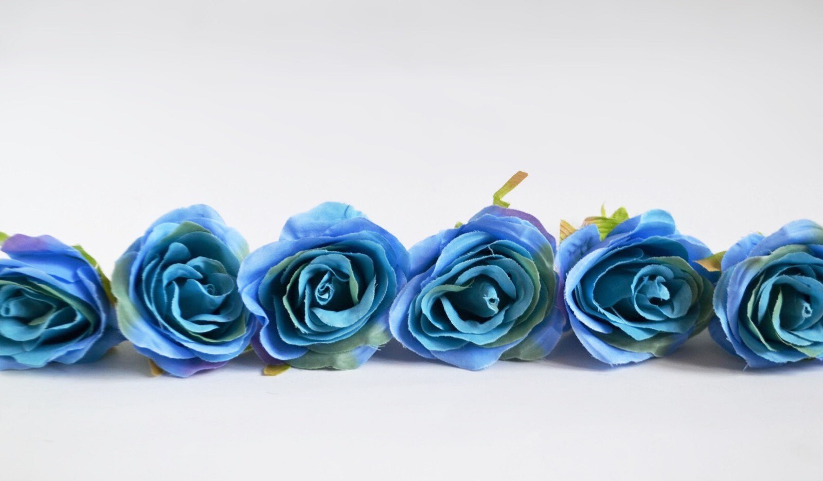 1 Piece Blue artificial Rose Head 3.14''/8 cm Etsy