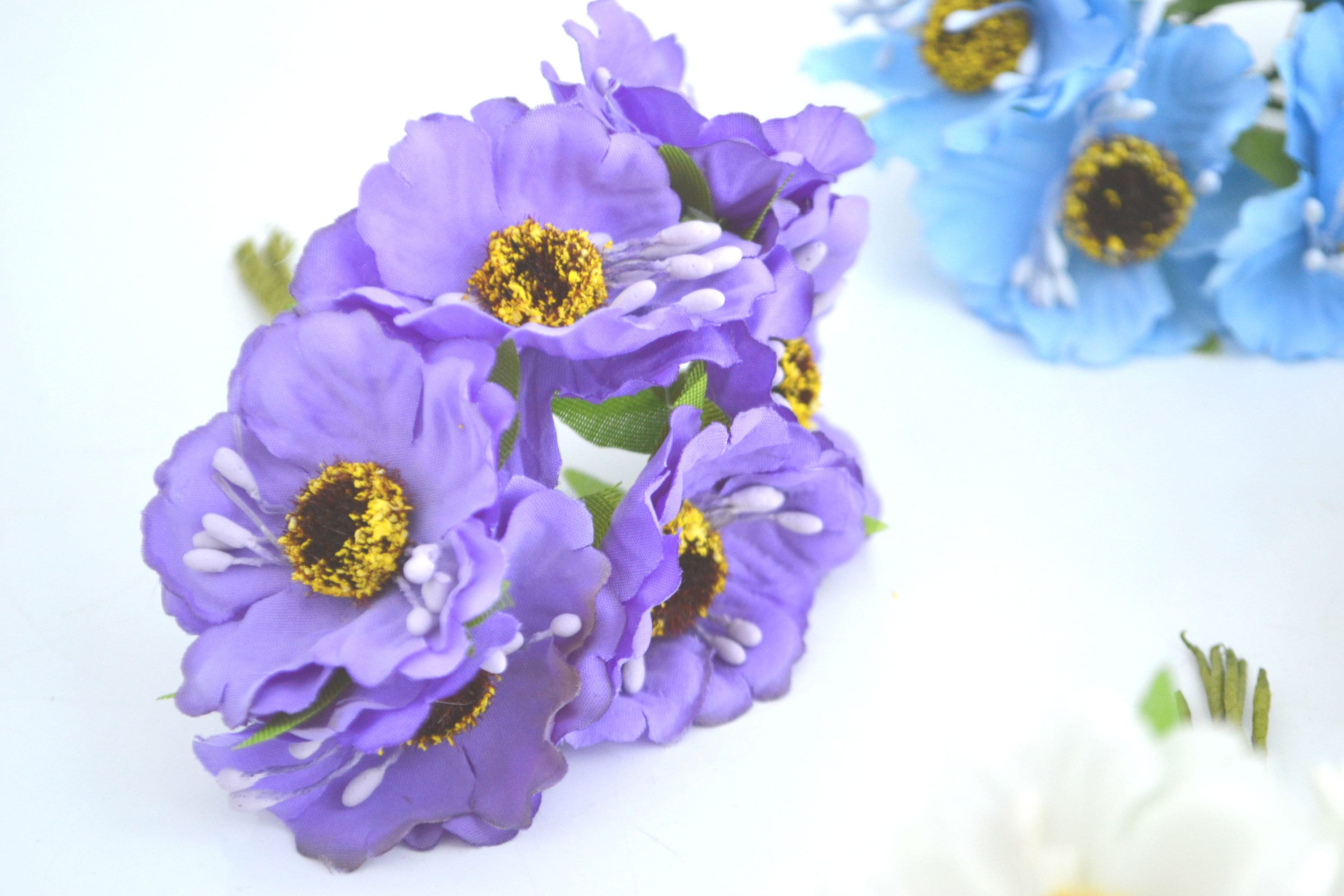 Small Poppy flowers Artificial poppy Fake poppy Mini bouquet Etsy