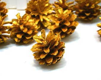 Christmas decor Gold decor Pine tree Pine cone wreath Christmas Ornaments Pine cone garland Nature crafts Natural supplies Holiday crafts