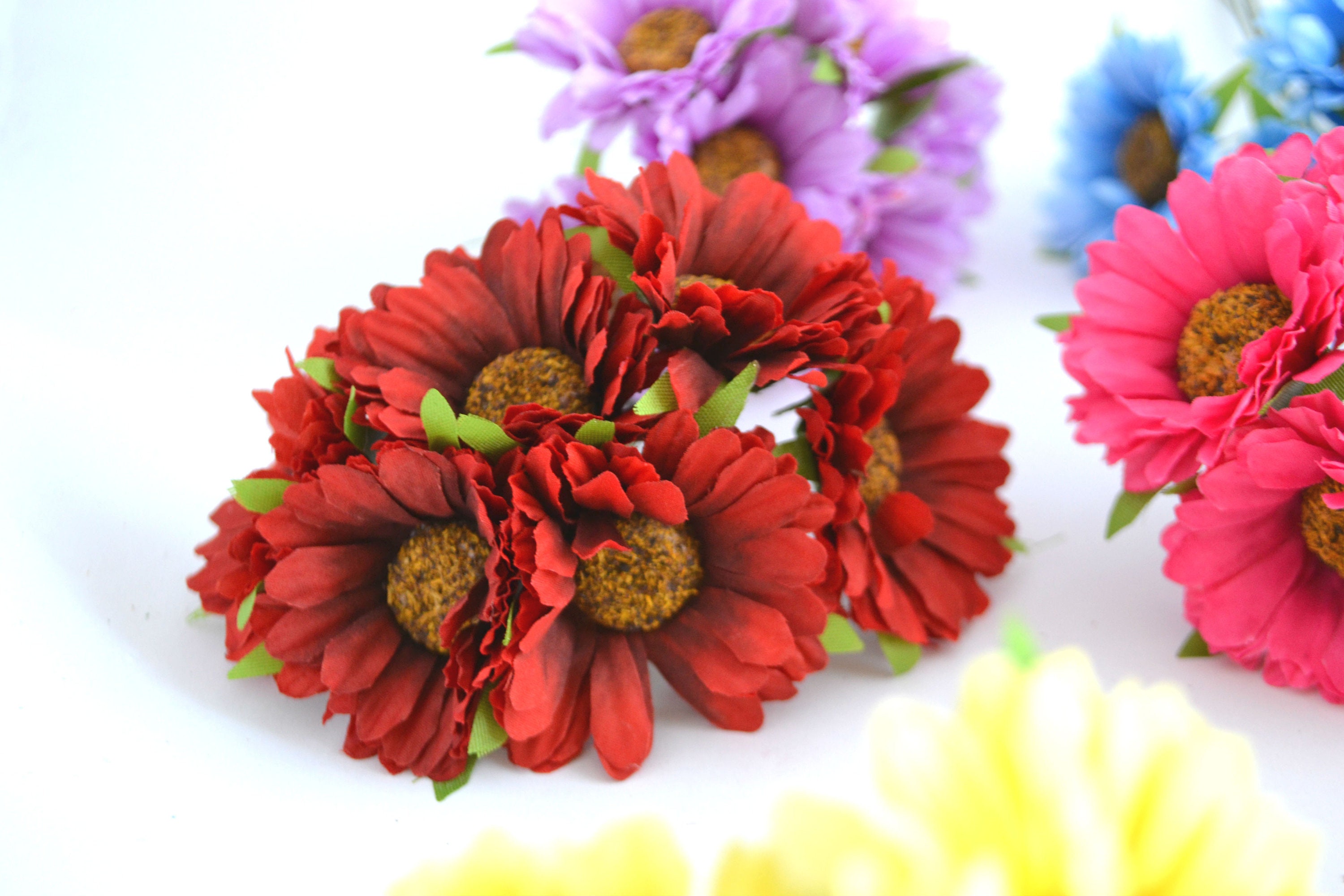 Sunflower artificial Silk flowers Fake sunflowers Craft Etsy