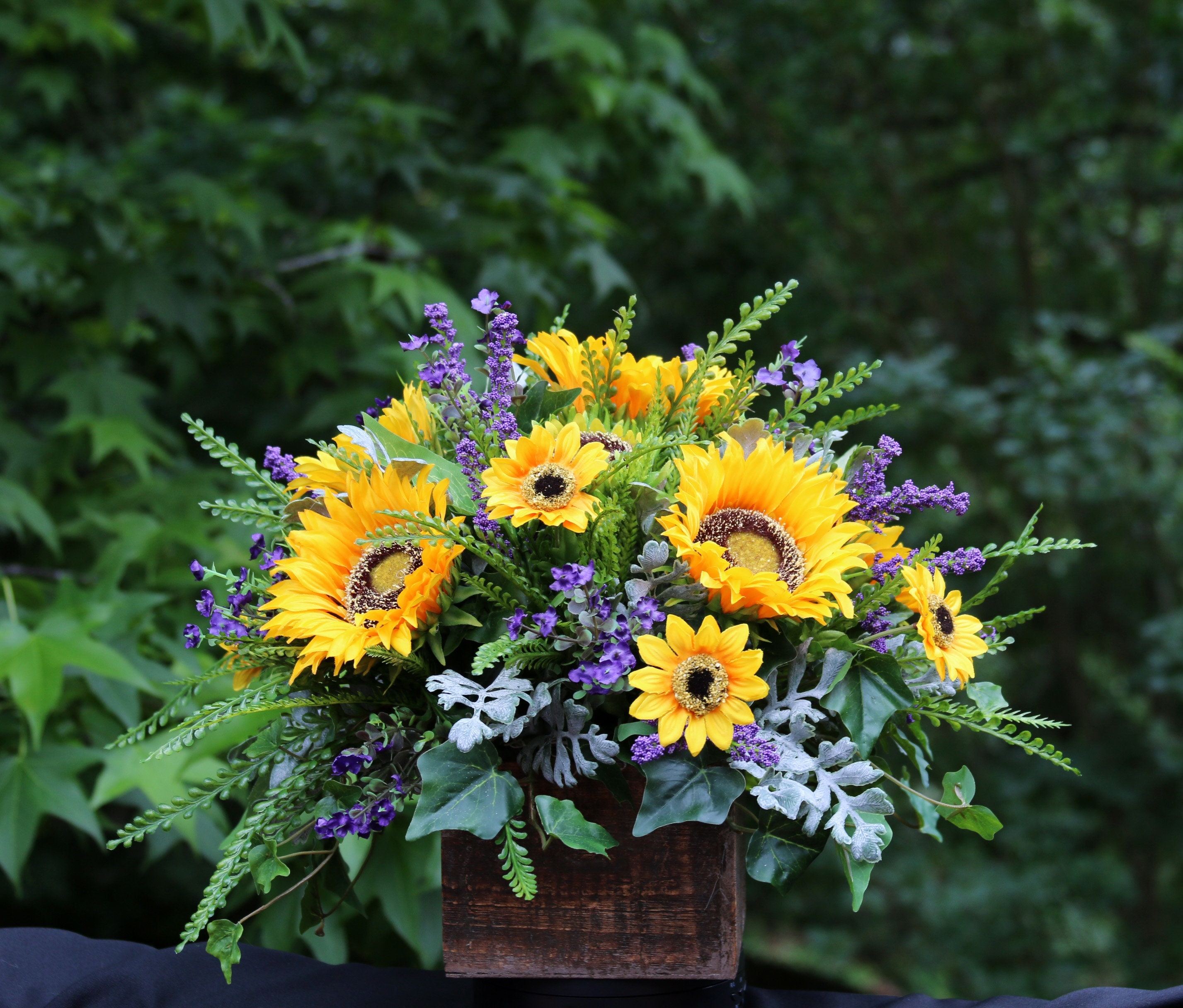 Buy Sunflower Floral Arrangement, Rustic Farmhouse Centerpiece