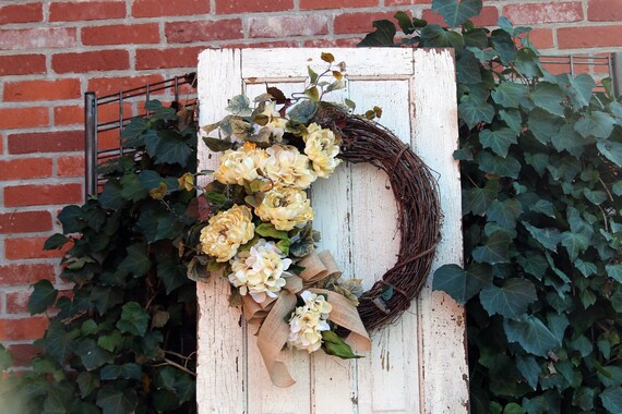 Front Door Wreath Rustic Farmhouse Wreath For Front Door Etsy