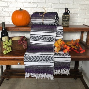 Vintage MEXICAN FALSA BLANKETS / Hand Woven Blankets can be used for yoga, festivals, beach Parties, vintage Mexican blankets