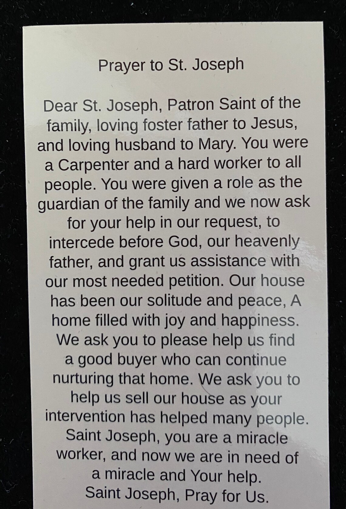 Saint Joseph Home Selling Kit Prayer Pope Francis Religious Etsy