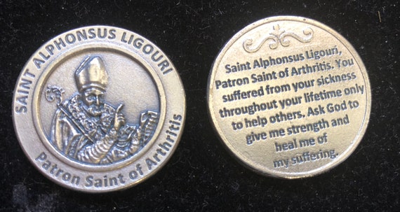 SAINT ST CHRISTOPHER TOKEN LARGE METAL POCKET PRAYER COIN MEDAL