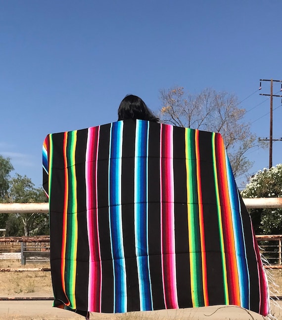 Vintage Original MEXICAN SERAPE BLANKETS Hand Woven Blankets Can