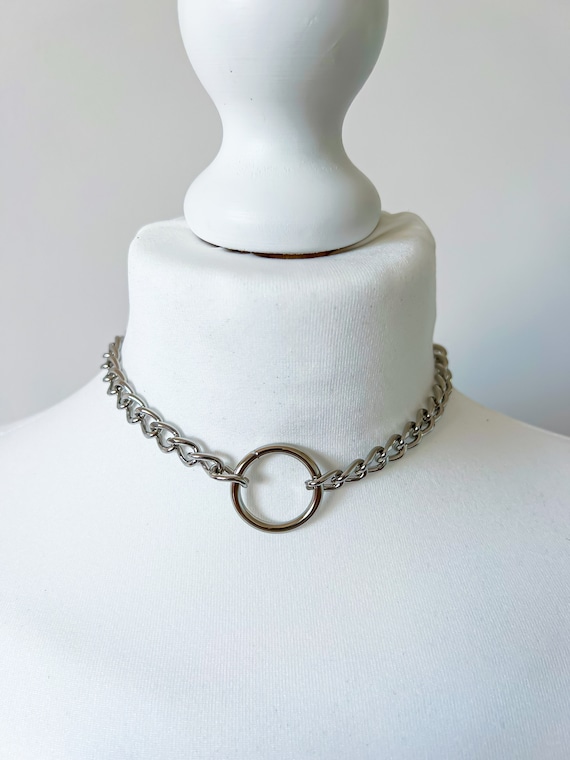 Metal Chain Choker With O Ring - Etsy