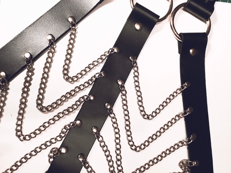 Genuine Leather Harness Body Harness Belt Harness Black Etsy