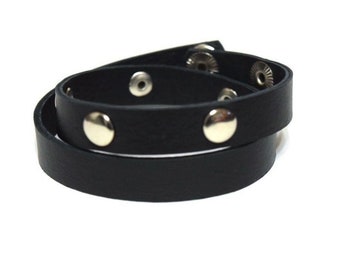ブレスレット Phoebe Leather Double Wrap Bracelet Double Strap Leather Bracelet | Authentic & Vintage | ReSee