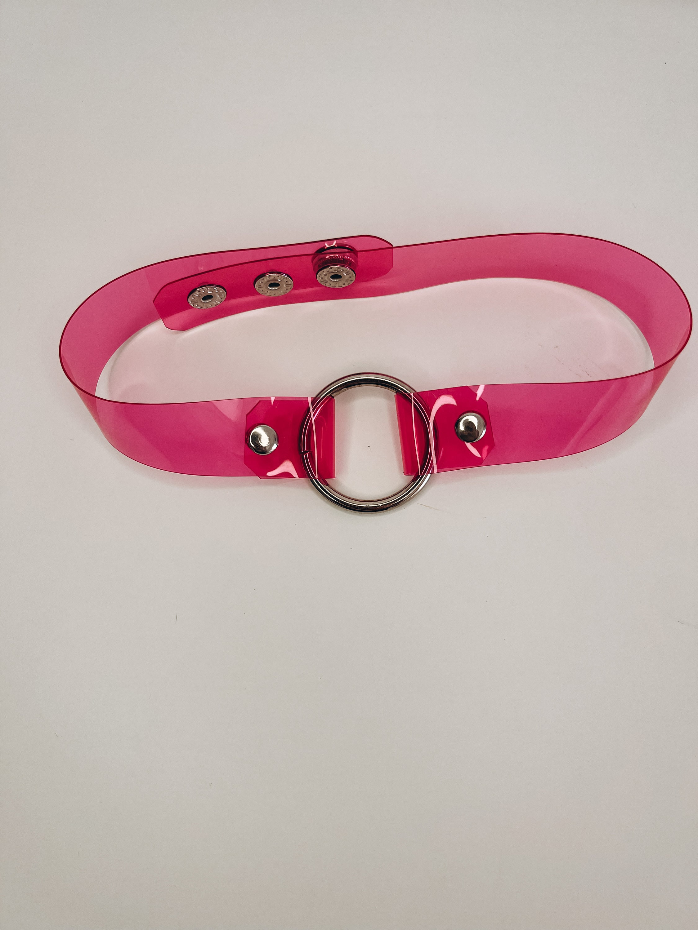 Pink PVC O Ring Choker Collar - Etsy