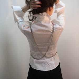 Leder Harness mit Ketten Crossbody