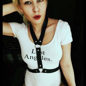 Leather harness top