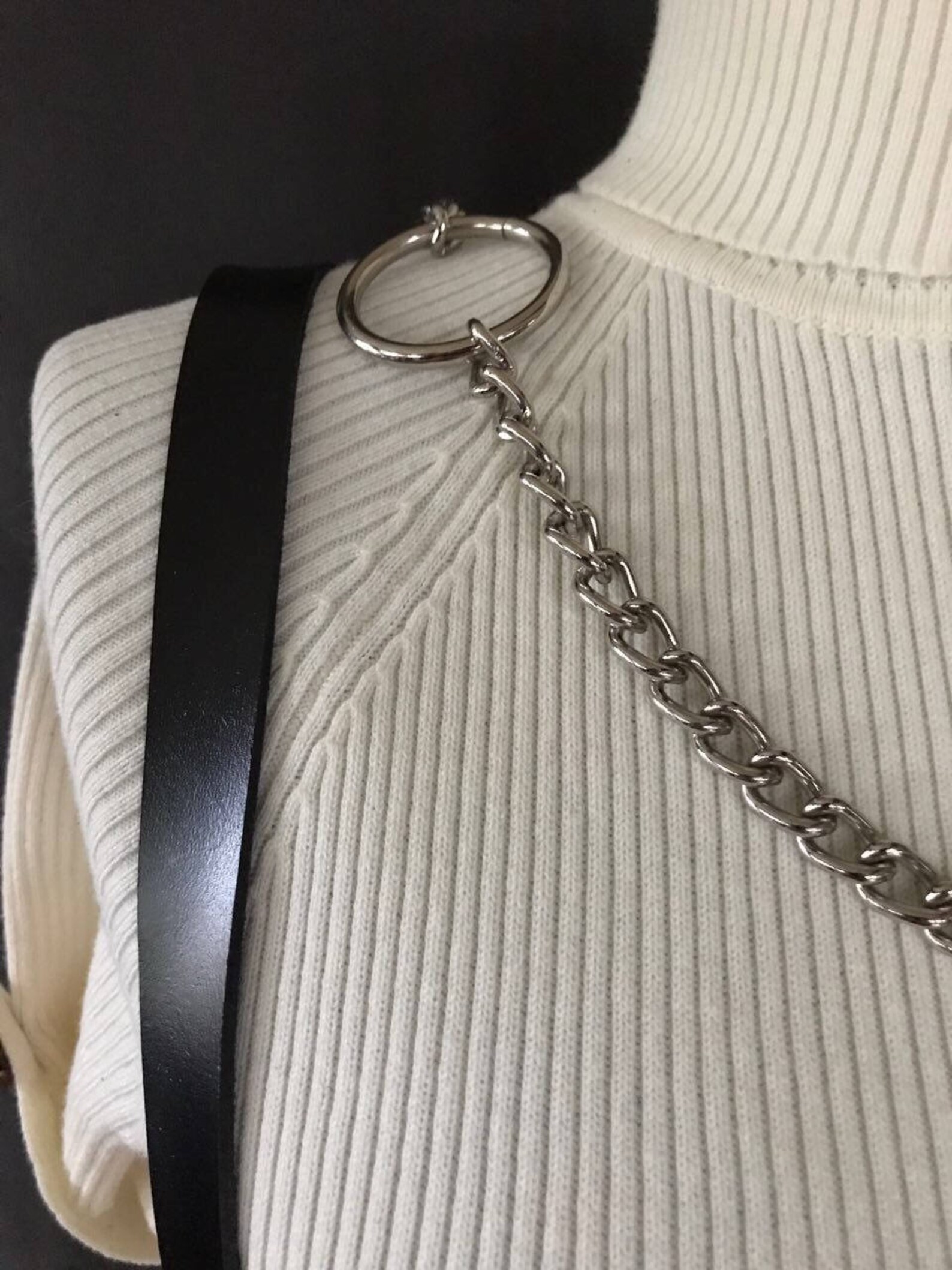 Leather Harness Woman Harness Belt Chain Harness Chain Etsy