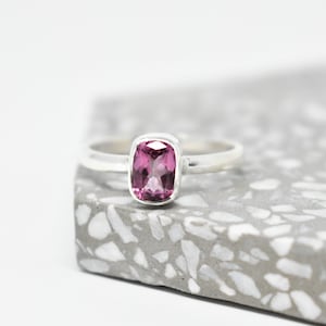 Pink Topaz, Pink Topaz Ring, Pink Topaz Gemstone, Delicate Ring, Simple Pink Topaz Ring, Ring for her, Pink Ring, Topaz Jewelry • by AREEAN