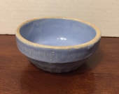 RARE Bohemian Miniature Salesman Sample Stoneware Blue Bowl