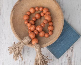 Rustic Orange Bead Garland