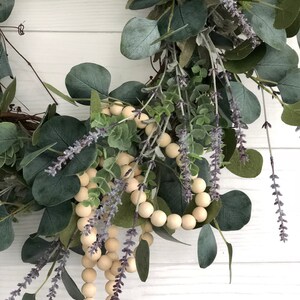 Lavender and Eucalyptus Wreath, Front Door Decor, Spring Wreath, Spring Porch Decor, Wreaths For Spring image 6