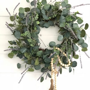 Lavender and Eucalyptus Wreath, Front Door Decor, Spring Wreath, Spring Porch Decor, Wreaths For Spring image 2