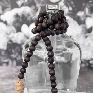 Black Wood Bead Garland, Long Wood Bead Garland