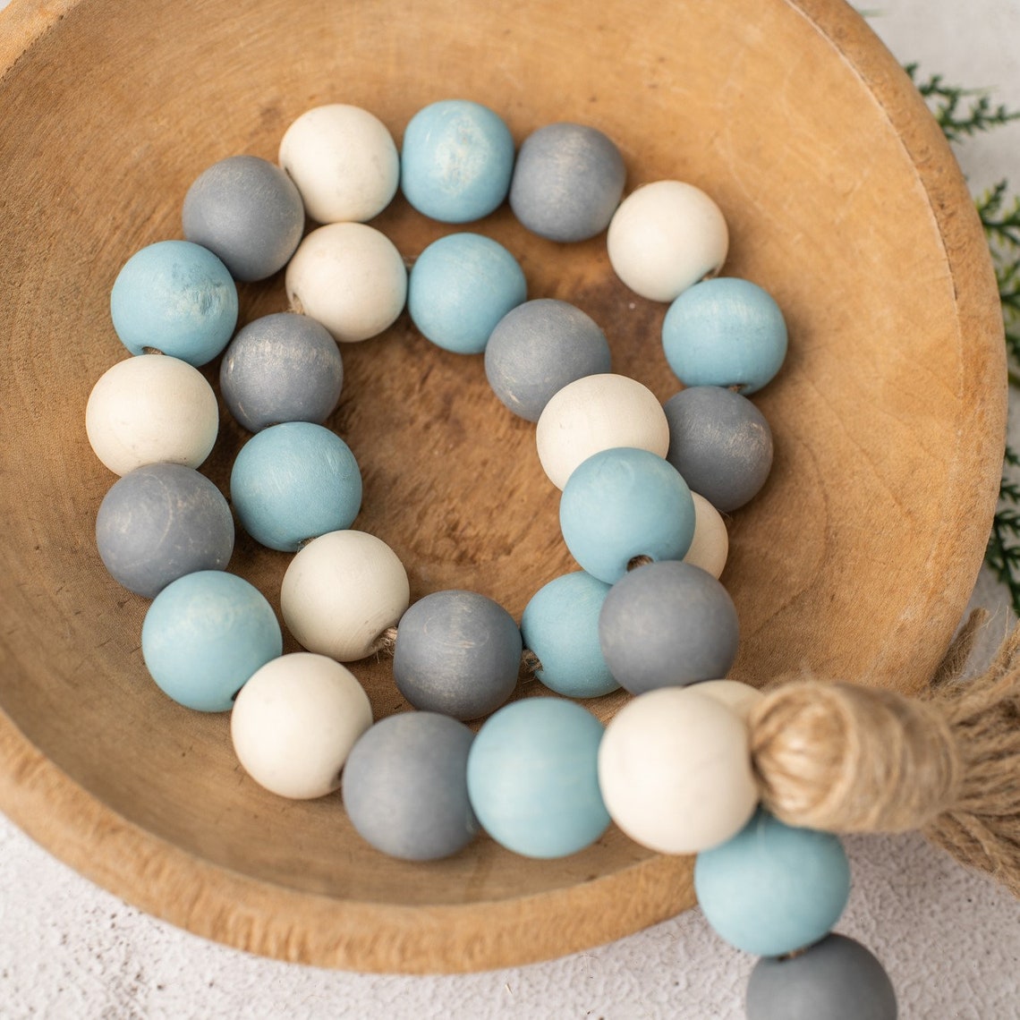 Farmhouse Beads Home Decor Beads Wood Bead Garland Etsy