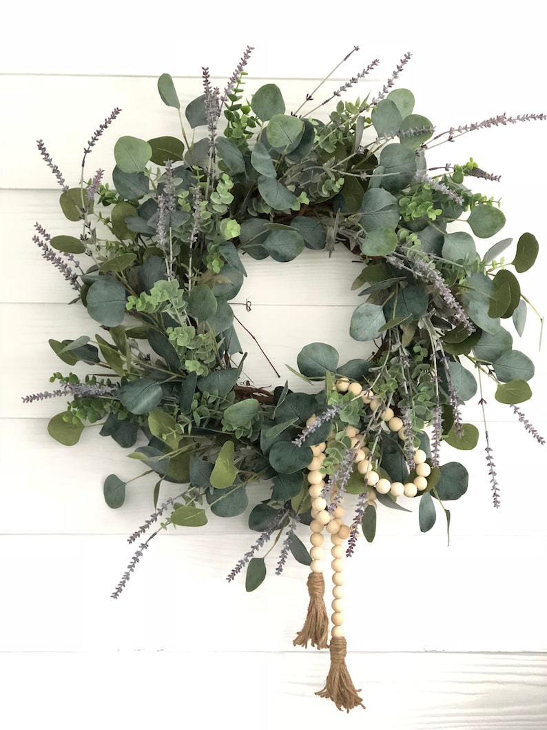 Lavender and Eucalyptus Wreath, Front Door Decor, Spring Wreath, Spring Porch Decor, Wreaths For Spring image 3