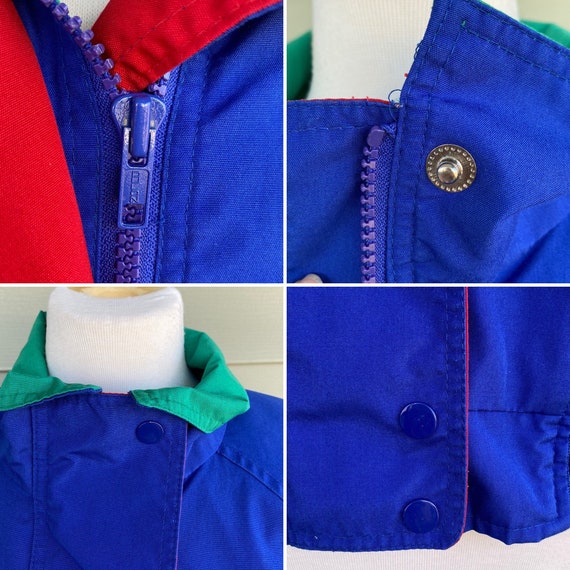 Vintage 80s Color Block Jacket/ Windbreaker/ Lord… - image 7