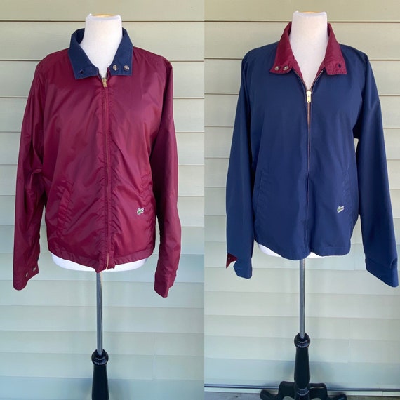 Vintage 70s Lacoste Jacket/ Reversible/ Windbreak… - image 1