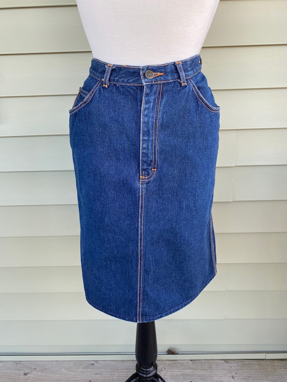 Vintage 80s Gitano Denim Skirt/ 1980s Skirt/ 1980… - image 2