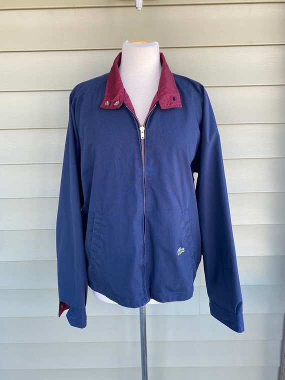 Vintage 70s Lacoste Jacket/ Reversible/ Windbreak… - image 4