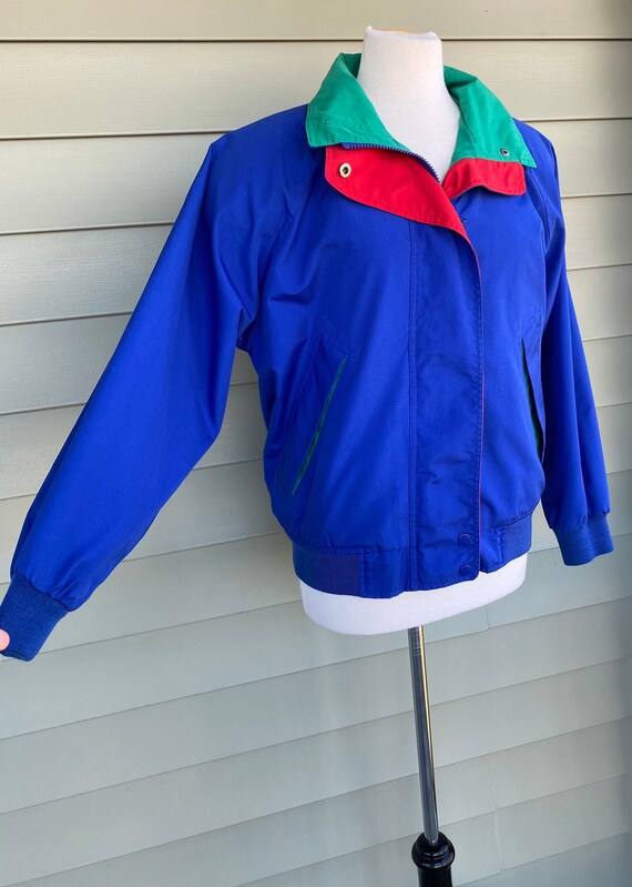 Vintage 80s Color Block Jacket/ Windbreaker/ Lord… - image 2