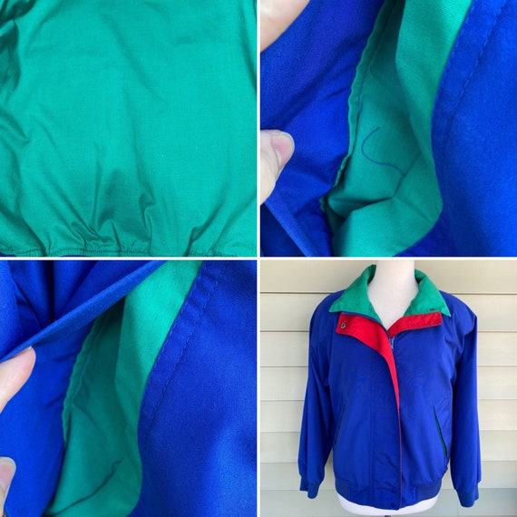 Vintage 80s Color Block Jacket/ Windbreaker/ Lord… - image 10