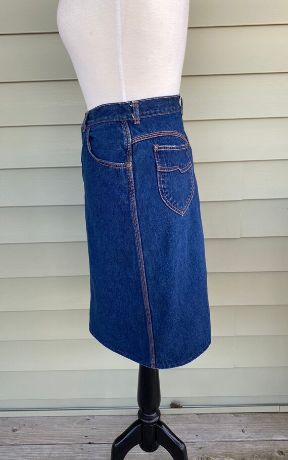 Vintage 80s Gitano Denim Skirt/ 1980s Skirt/ 1980… - image 3