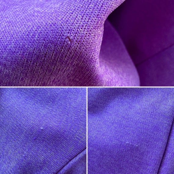 Vintage 70s Purple Flutter Sleeve Dress/ Embroide… - image 10