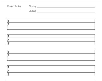 Bass Tab Etsy
