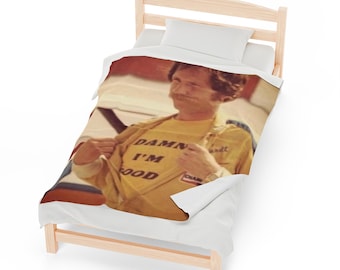 Dale Earnhardt "Damn I'm Good" Velveteen Plush Blanket