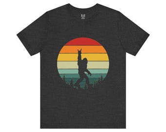 Camiseta unisex suave retro Big Foot / Yeti