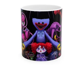 Tasse effrayante de personnages en peluche | Tasse à café en céramique