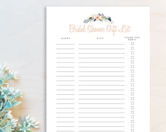 Bloemen bruids douche cadeau tracker digitale download