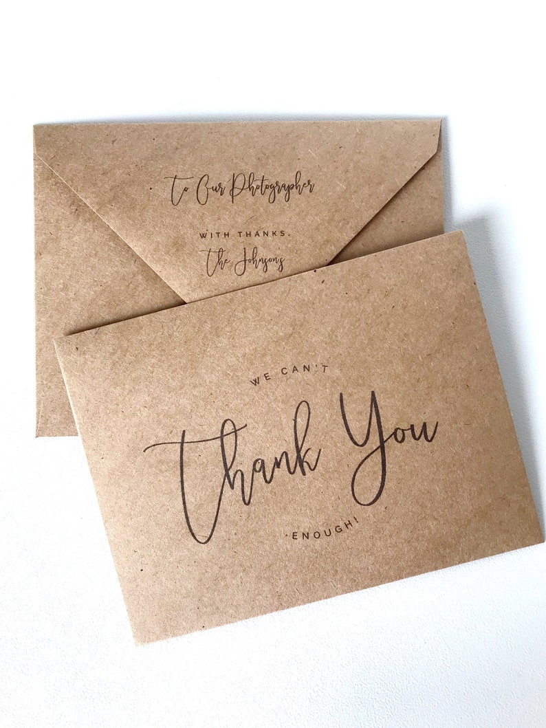Printed Set of Wedding Vendor Tip/gratuity Envelopes Etsy