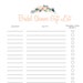 Floral Bridal Shower Gift Tracker Digital Download - Etsy