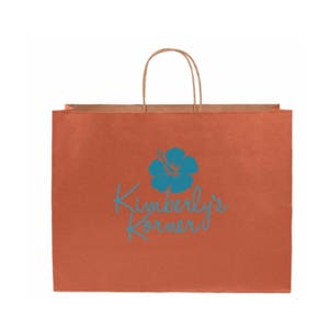 100 Borsa della spesa in carta Kraft colorata grande personalizzata 16 x 6 x 12 1/2 pollici