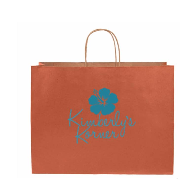 100 Custom Large Colored Kraft Paper Shopping Bag 16 X 6 X 12 Etsy