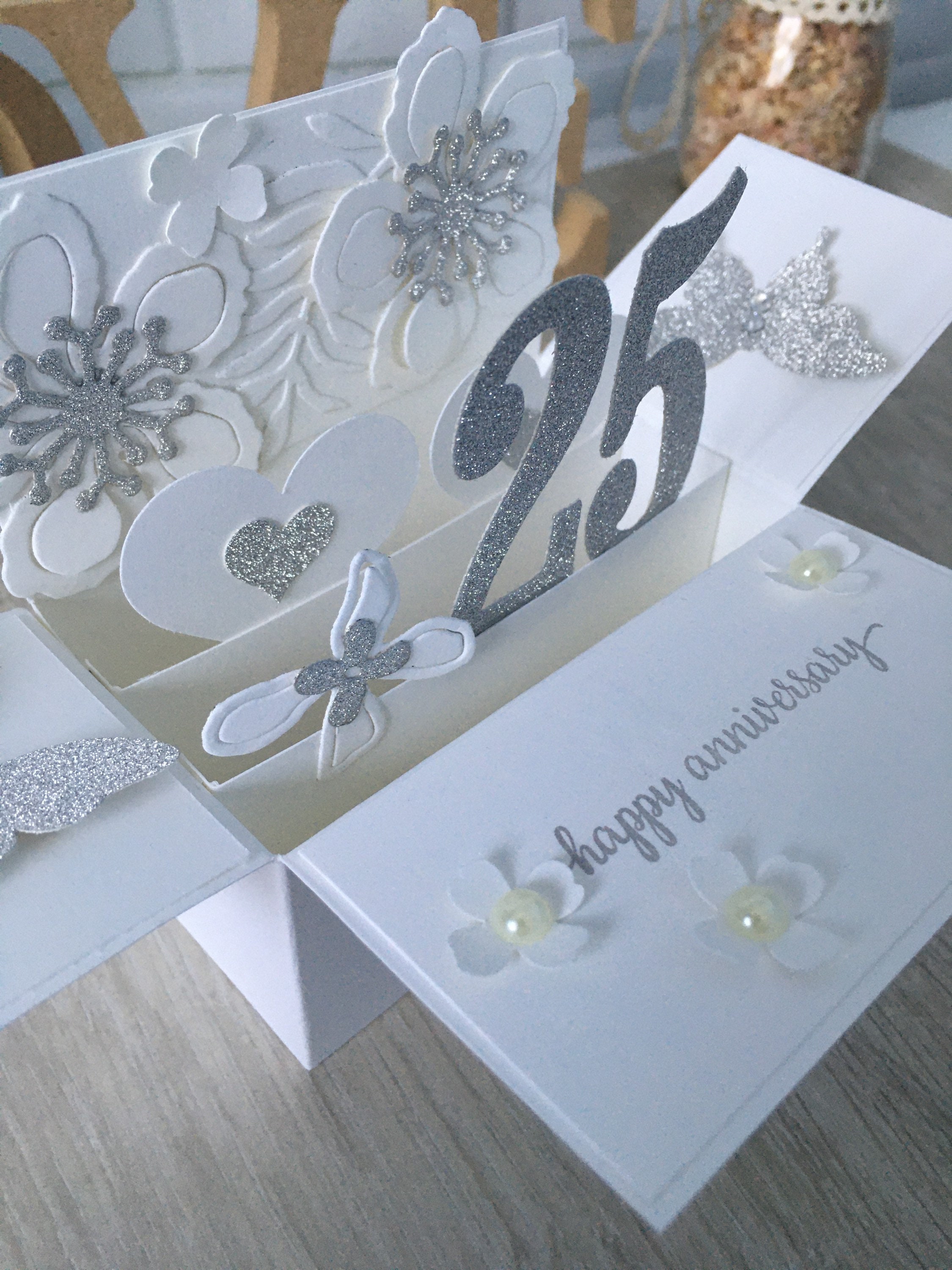 Silver Wedding Anniversary Card Silver Wedding Card 25th | Etsy UK